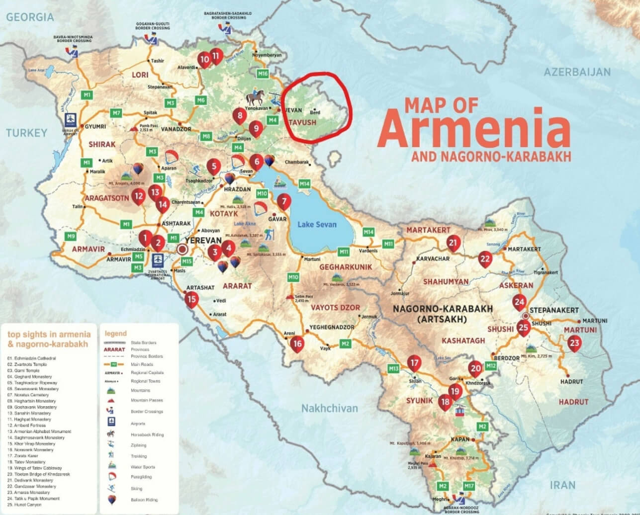Carte of Armenie et Haut Karabakh